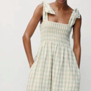 MNG Vichy Check Dress (small/size 4)